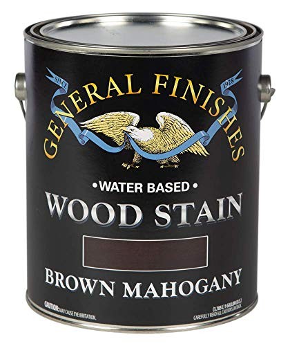 General Finishes 1 Gallon Brown Mahogany Water Based Wood Stain Low Odor VOC