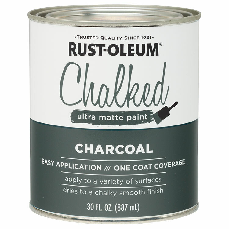 Rust-Oleum 285144 Chalked protective topcoat Ultra Matte CHARCOAL 30oz