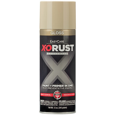 EasyCare XOP23-AER X-O Rust Anti-Rust Enamel Spray Paint & Primer, Almond Gloss,