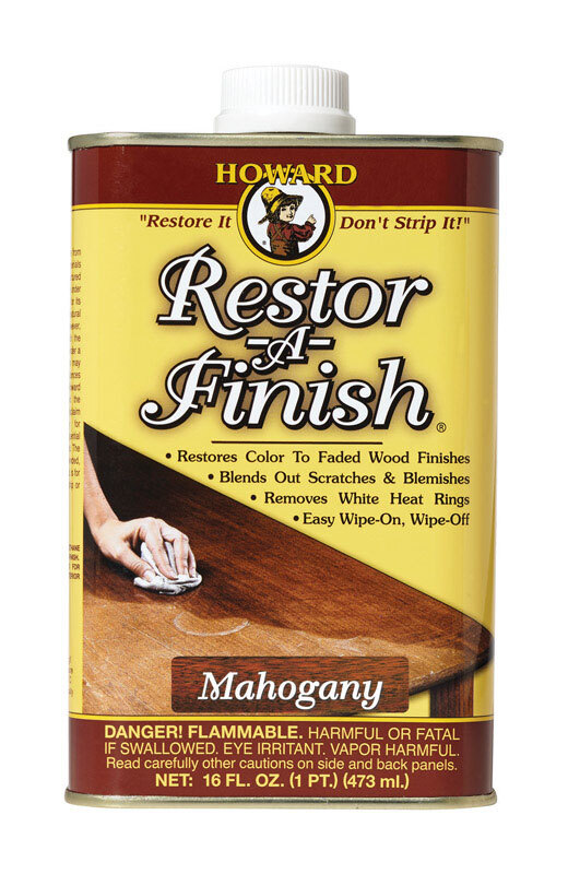 Howard Restor-A-Finish Semi-Transparent Mahogany Oil-Based Wood Restorer 1pt.