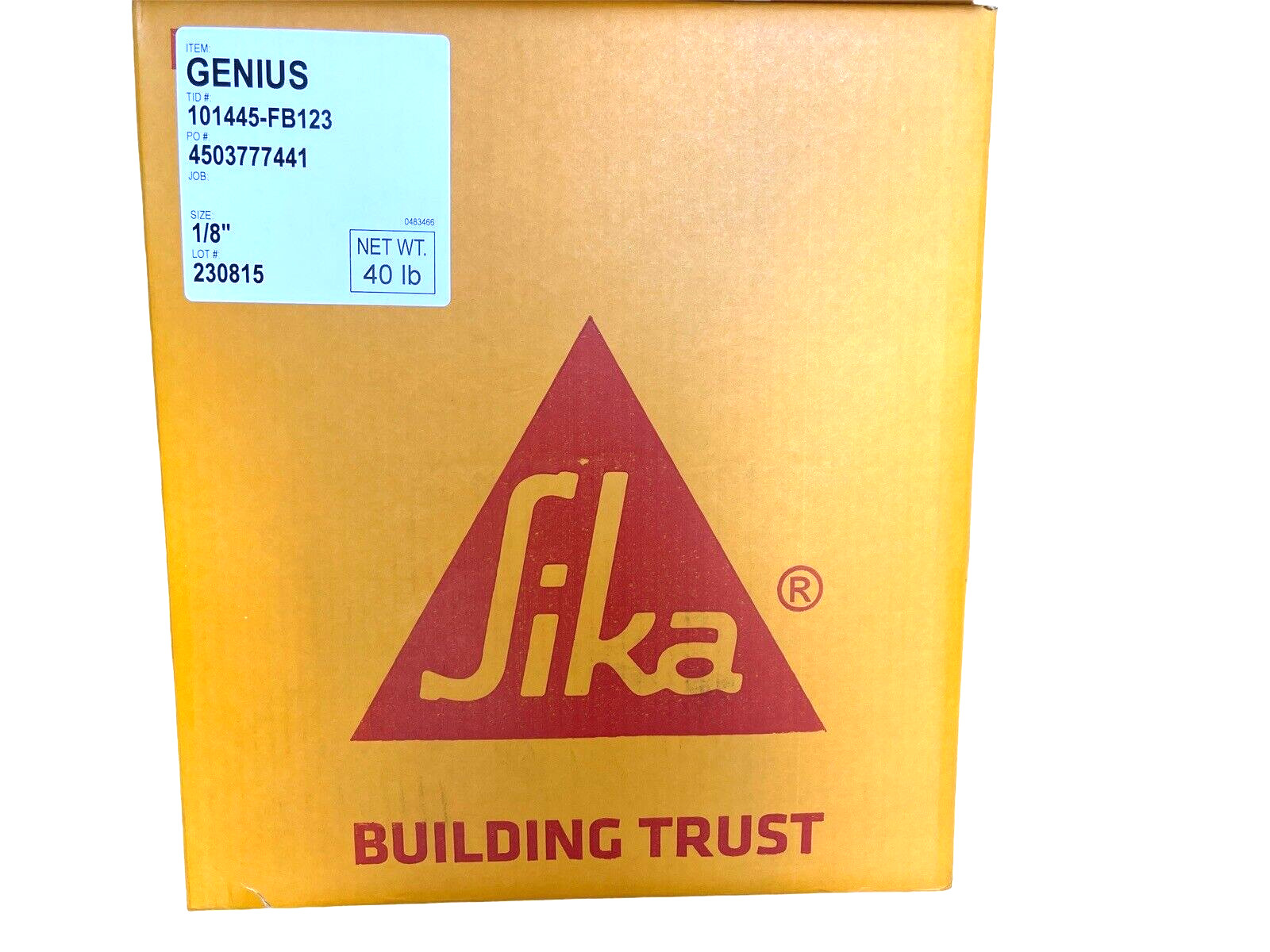 40 lb Box Sikafloor DecoFlake 101445-FB123 1/8” Paint Flakes – Color: Genius