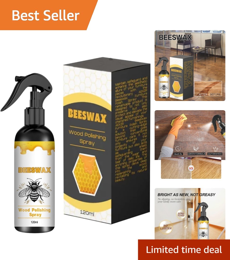 Multi-Surface Beeswax Polish Spray – 120ml Natural Wood and Leather Care