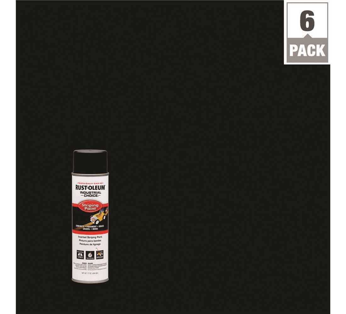 INDUSTRIAL CHOICE Inverted Striping Paint, Flat/Matte, Black, 18 oz, Aerosol Can