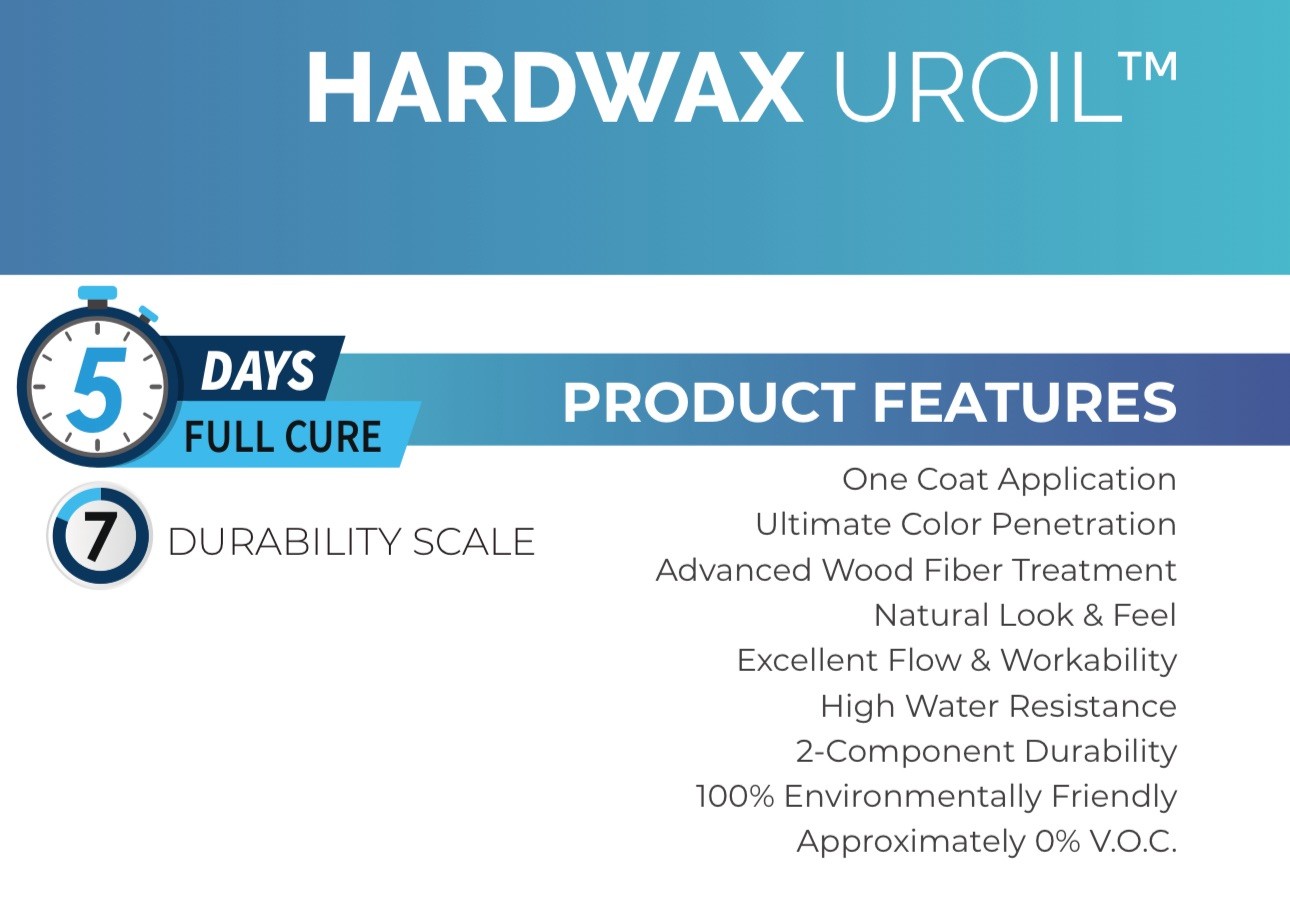 UnoCoat Hardwax – Made in USA – Advanced Wood Grain Treatment – Nutmeg