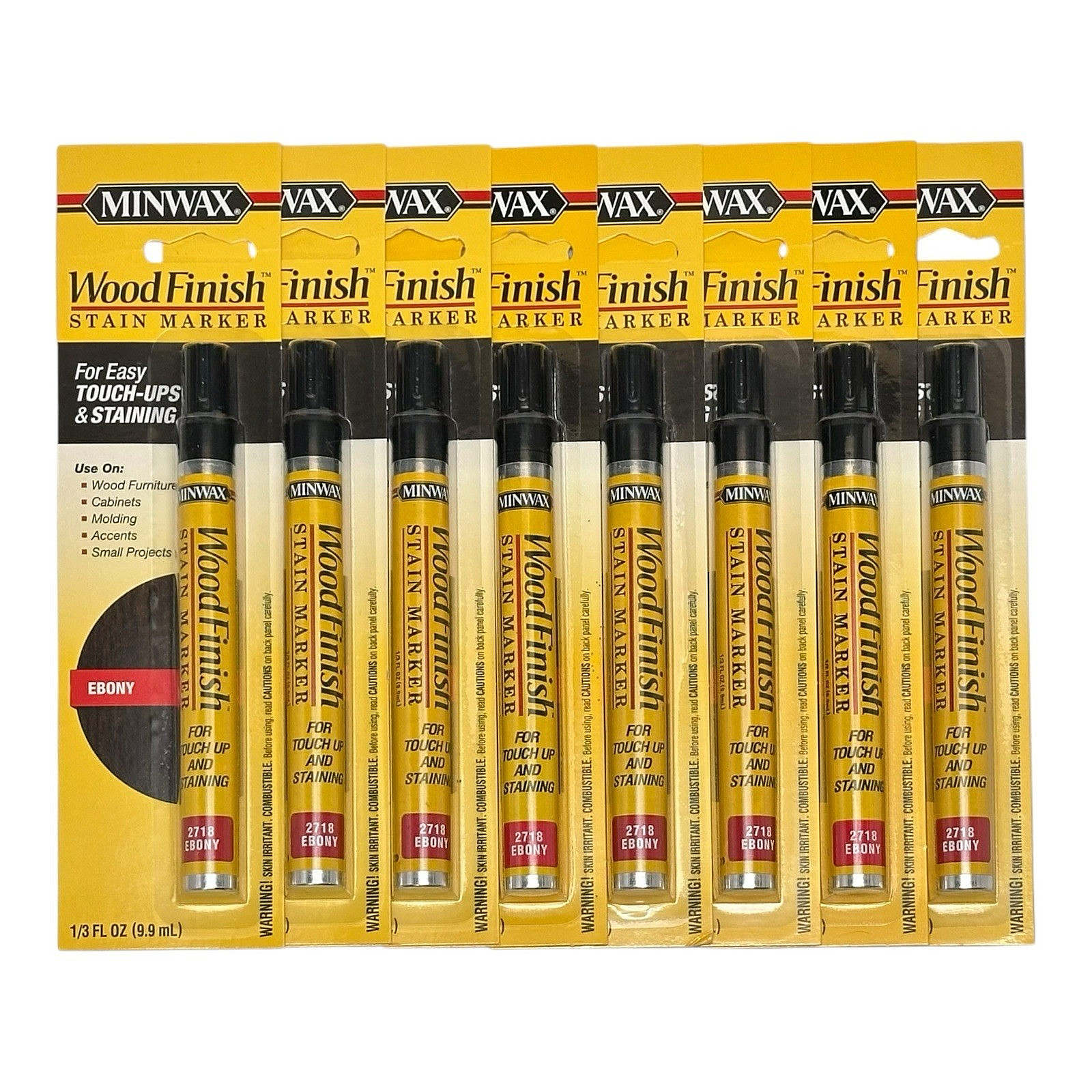 MINWAX WOOD FINISH STAIN MARKER EBONY – LOT OF 8