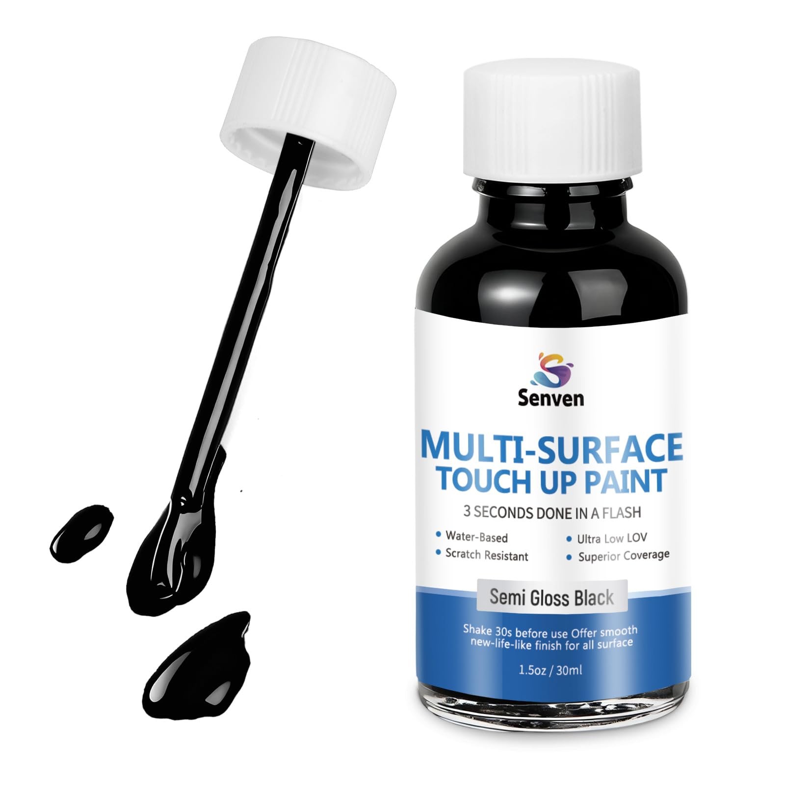 Black Touch Up Paint SemiGloss Black Multi Surface Acrylic Touch Up Paint Pen…