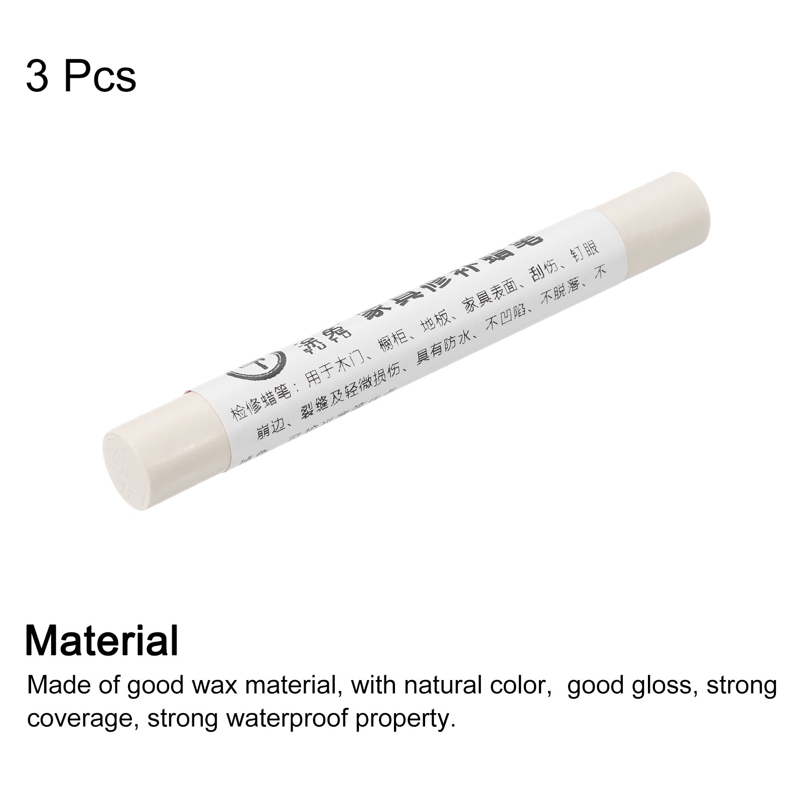 3Pcs Furniture Repair Crayons Wax Filler Stick Warm White