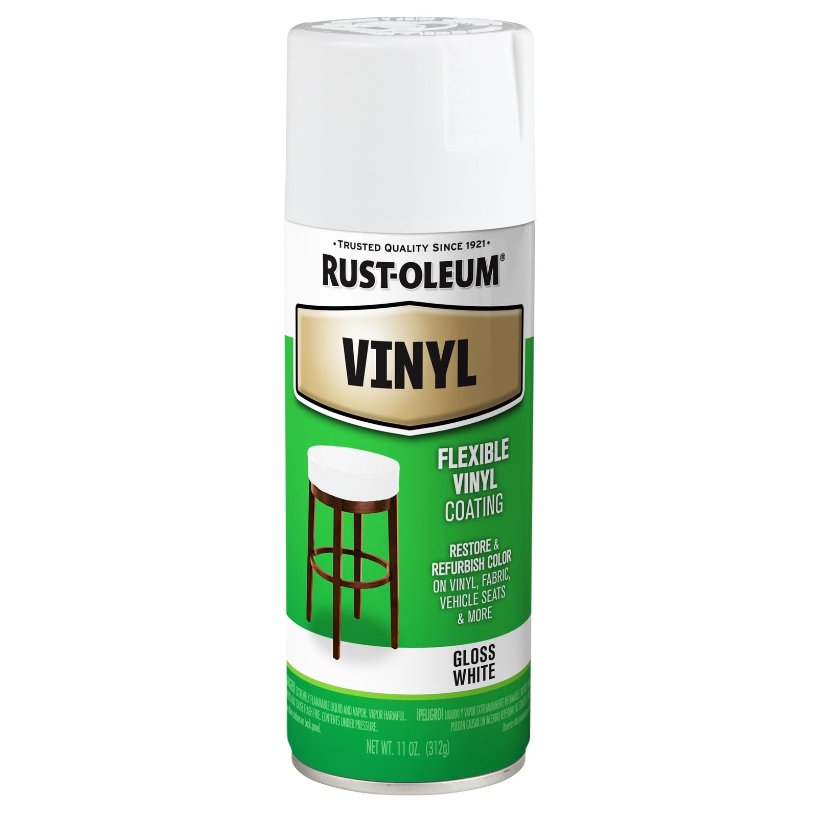 Rust-Oleum 1911830 Specialty Vinyl Spray Paint, 11 Fl Oz (Pack of 1), White