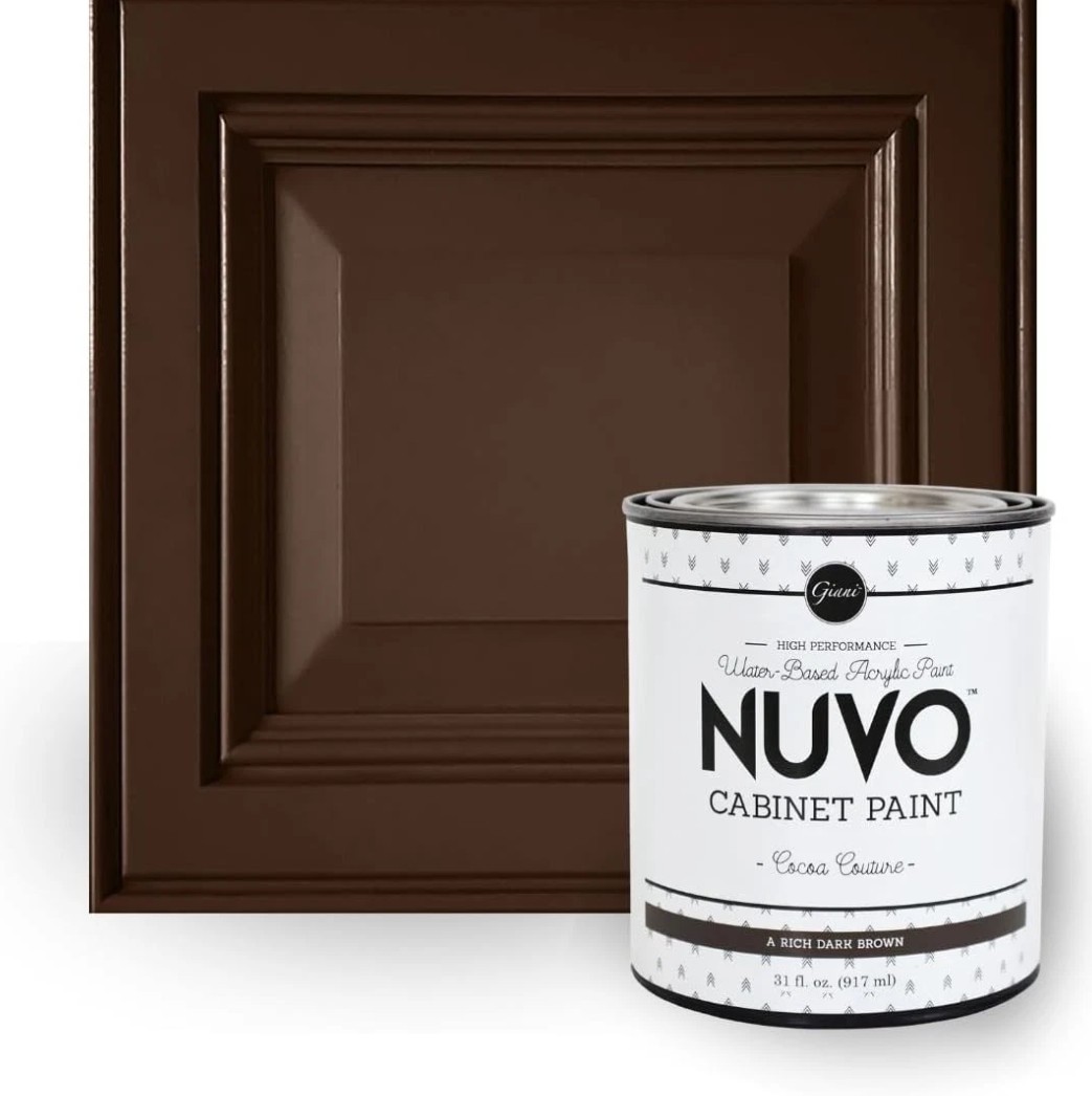 Water based Acrylic Cabinet Paint Brown Chocolate Nuvo Cocoa Couture Quart