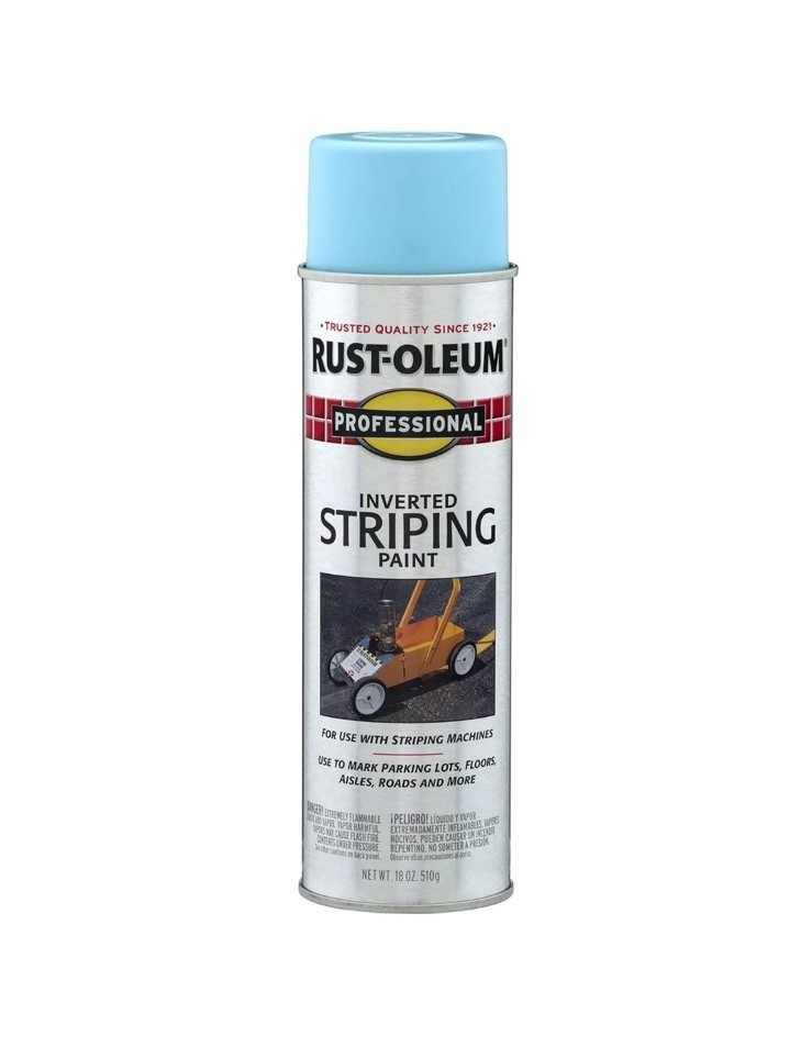 Blue Rust-Oleum Professional Inverted Striping Paint Spray-2526838 18 oz