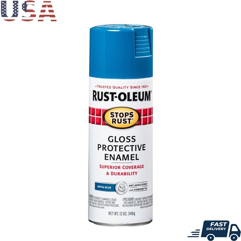 Gloss Enamel Spray Paint Durable Protective Coating Indoor Outdoor 6 Pack New