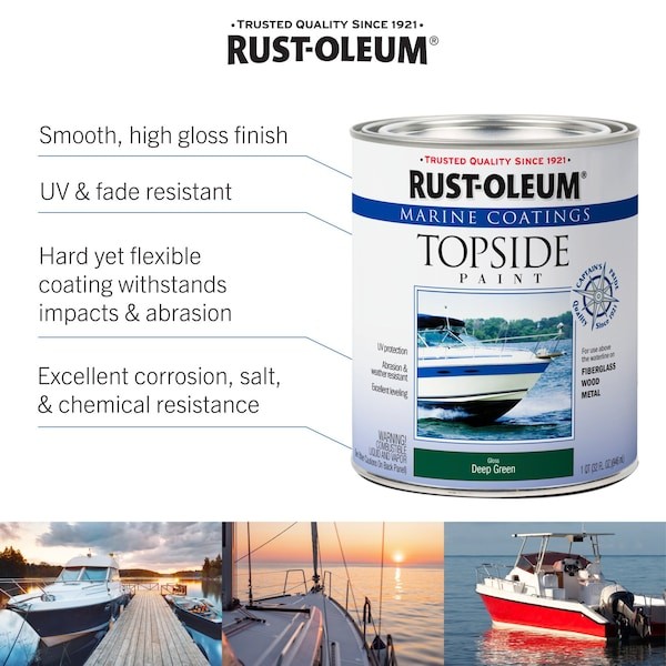 Rust-Oleum 207006 Topside Paint,Black,Alkyd