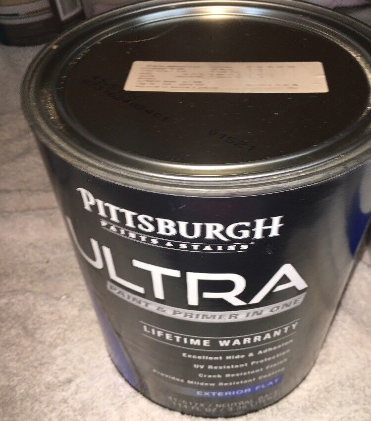 Pittsburgh Ultra Paint Primer Exterior Flat 114 Fl Oz Olivewood Branc-NEW-SHIP24