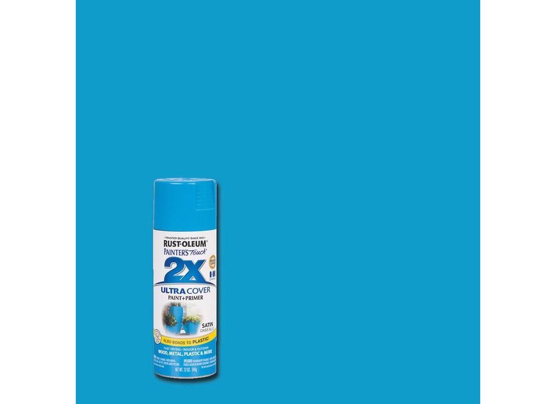 PAINTER’S Touch Satin Spray Paint, Satin, Oasis Blue, 12 oz, Aerosol Can
