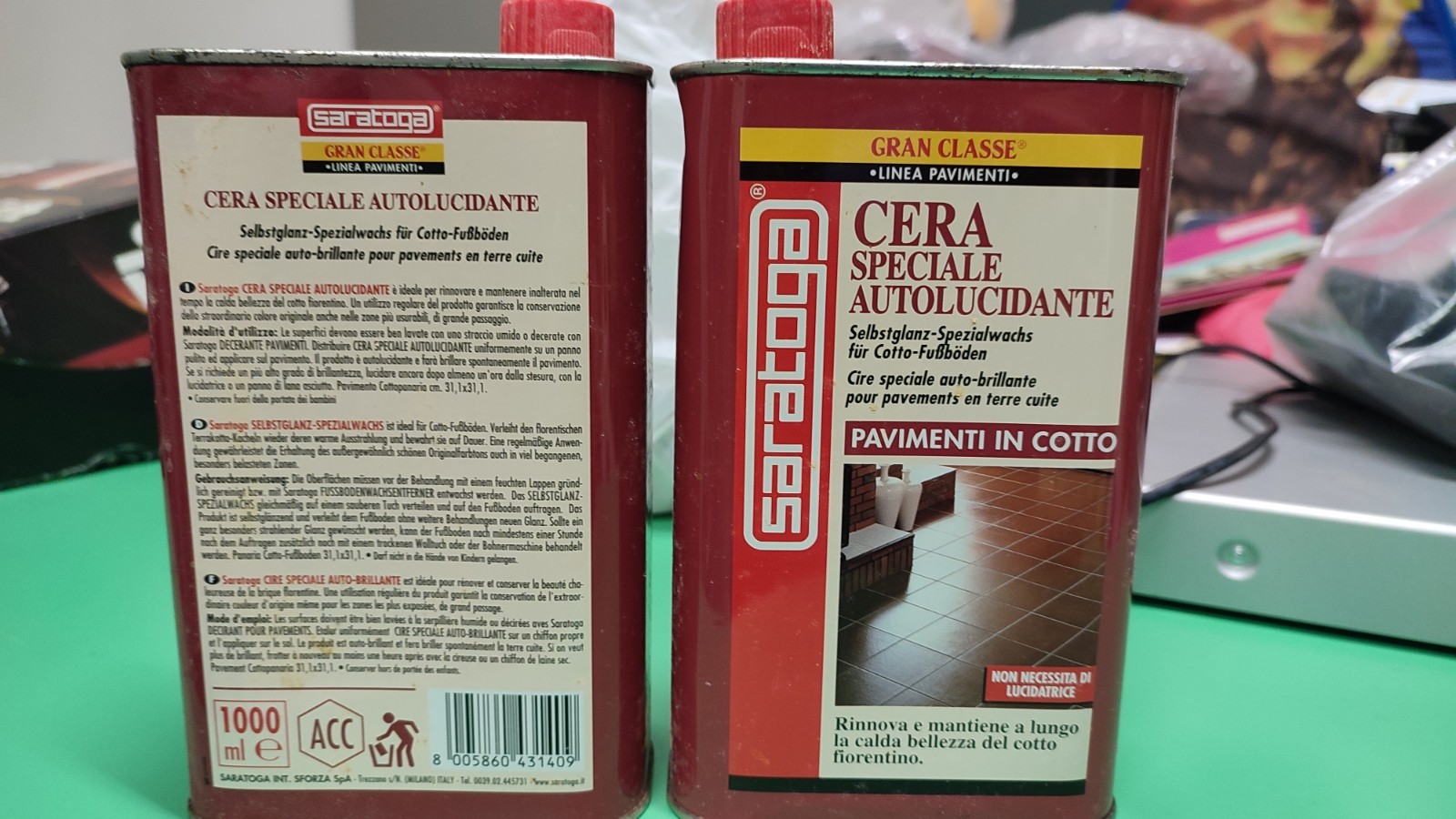 SPECIAL WAX TERRACOTTA FLOORS SARATOGA Grand Class SELF POLISHING Liters 2