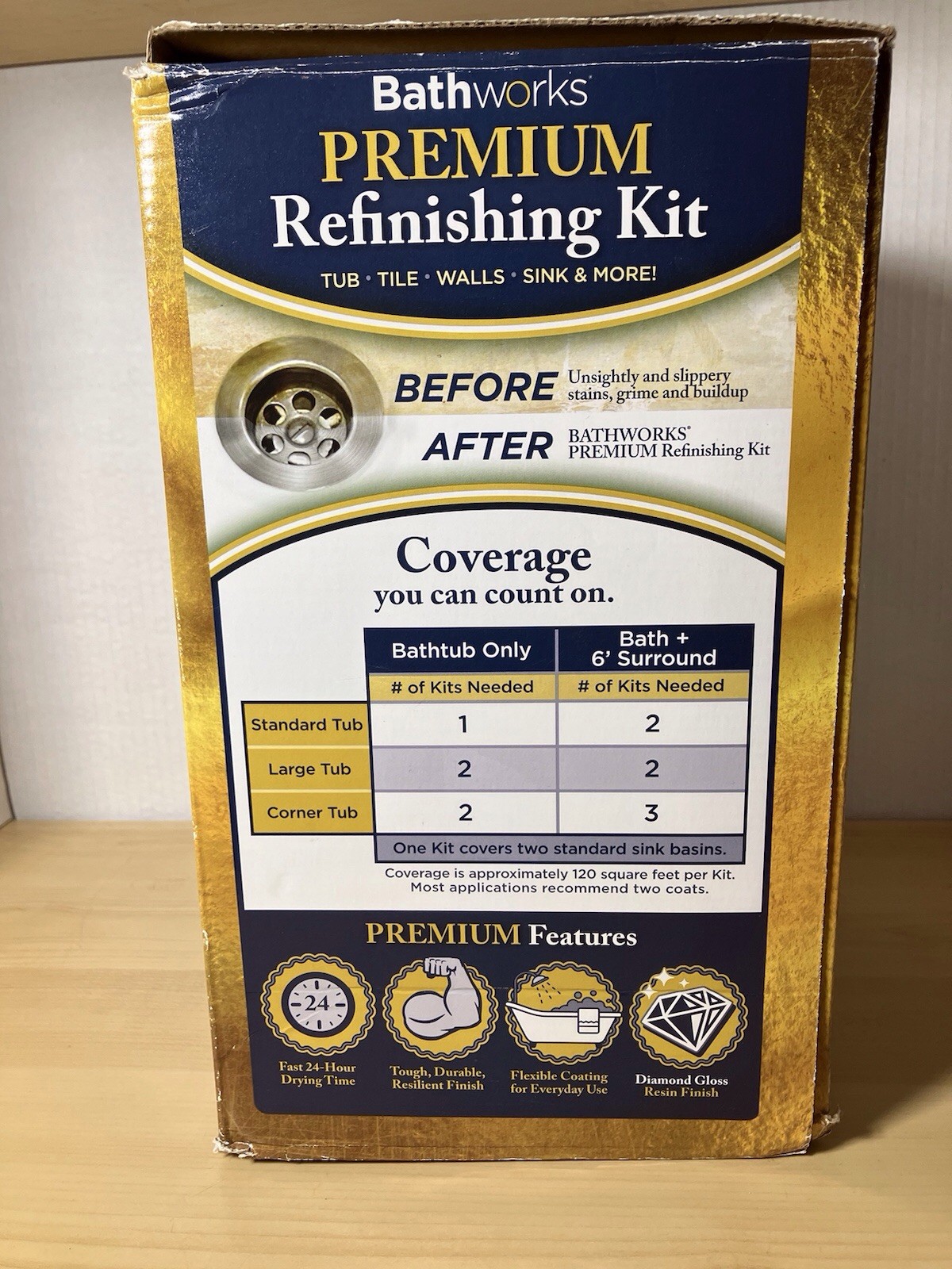 Bathworks Premium Refinishing Kit for Tub Tile, White (DS0005)