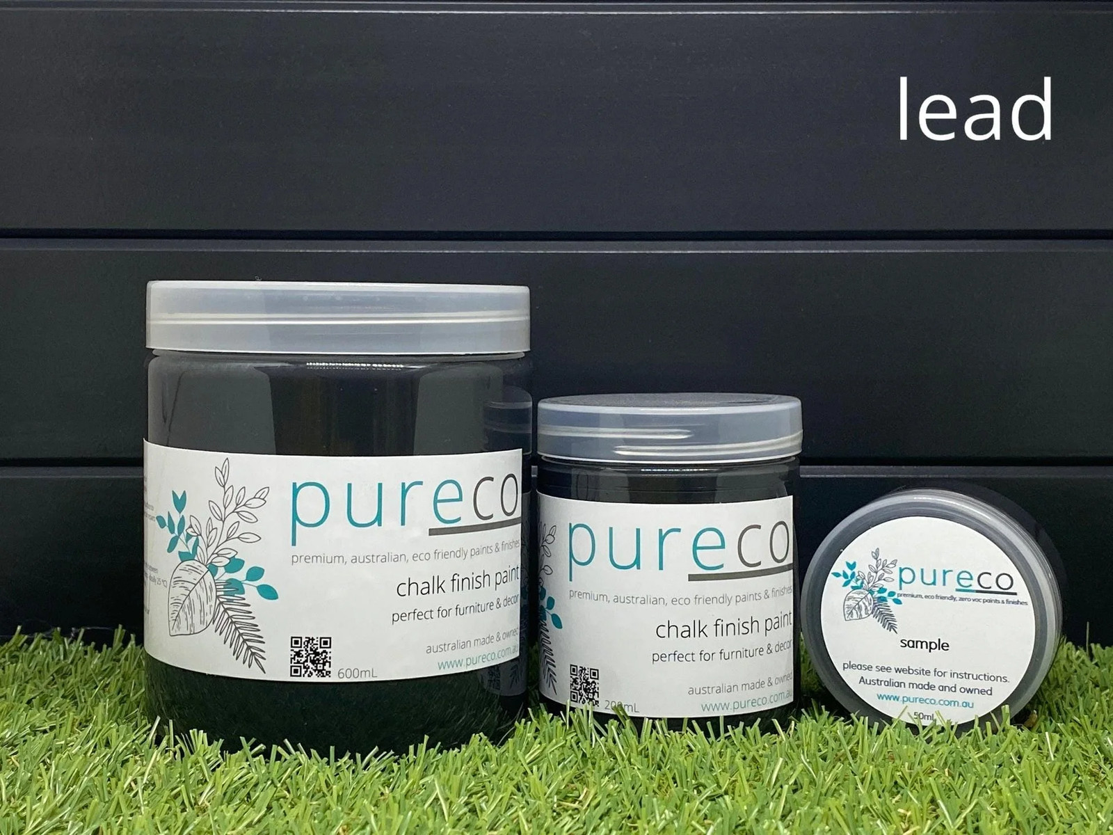 LEAD | Pureco Paints USA | charcoal | Chalk Finish Paint | Furniture Paint |