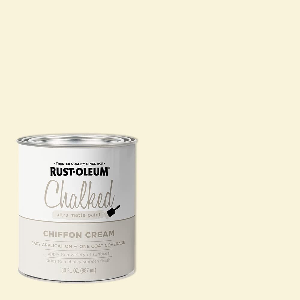 Rust-Oleum 329598 Ultra Matte Interior Chalked Paint 30oz, Chiffon Cream, 2 Pack