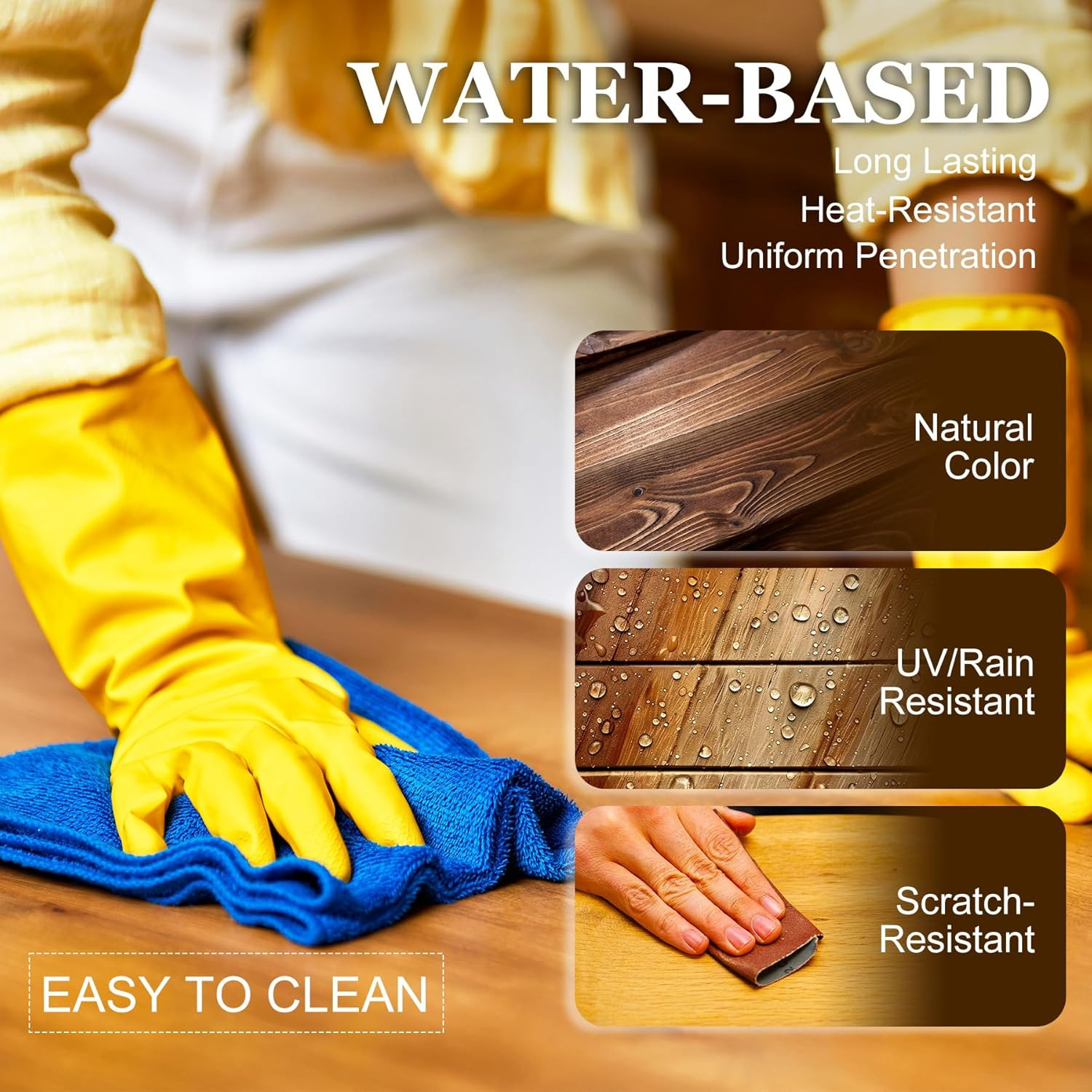 Red Cherry Wood Stain, 8.5Oz Water Based Wood Stain, Matte Wooden Fast Drying Cu