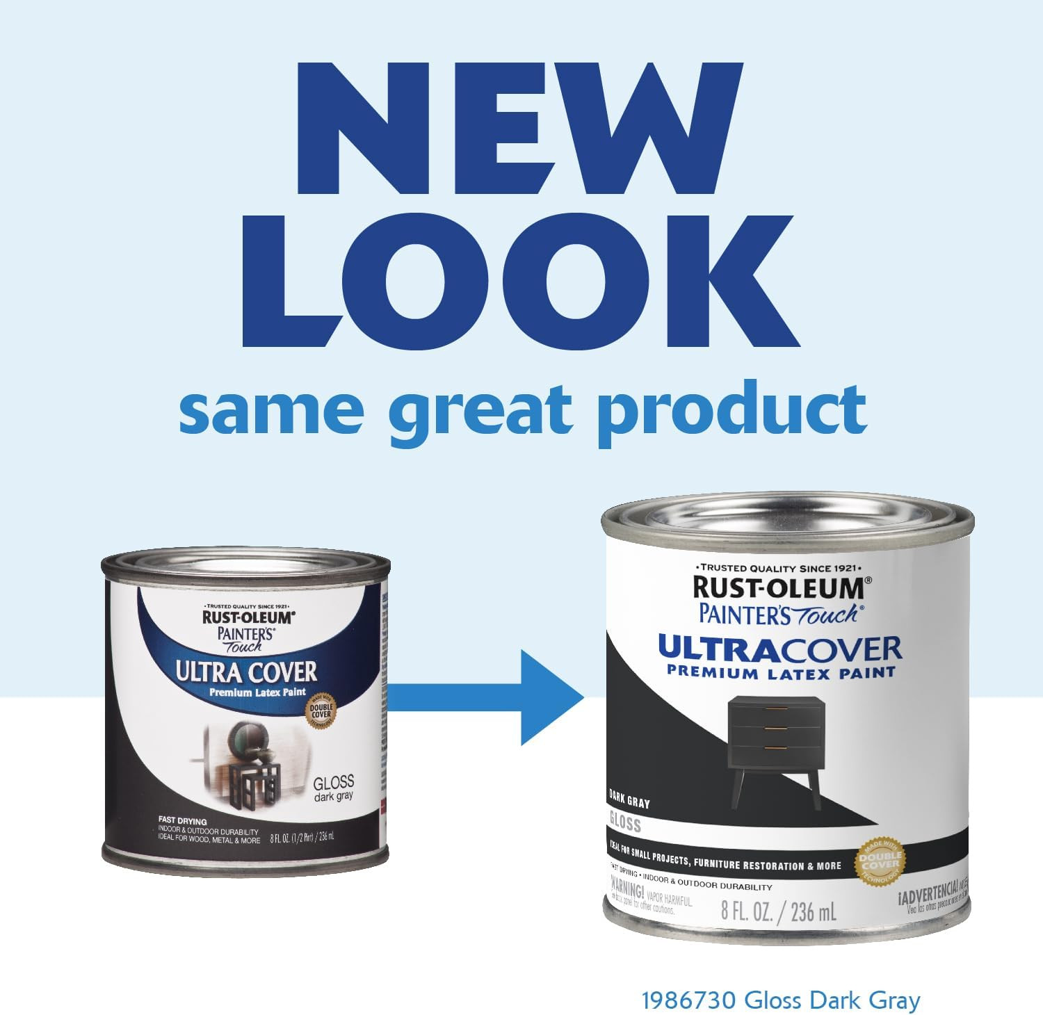 1986730 Brush Painter’S Touch Ultra-Cover Multi-Purpose Enamel Paint, 1/2 Pt Can
