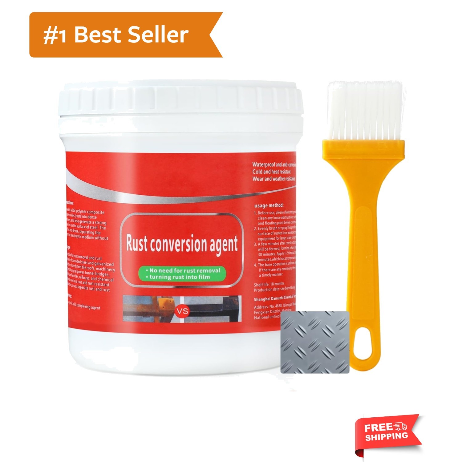 Water-Based Metallic Paint,Rust Removal Converter Metallic Paint,Rust Remover…