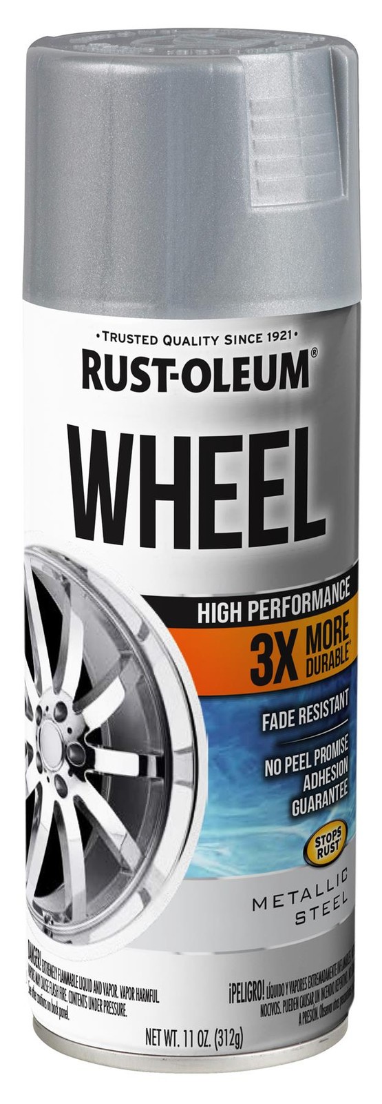 Rust-Oleum Automotive High Performance Wheel 3X, Metallic Steel, 11 Oz – 366440