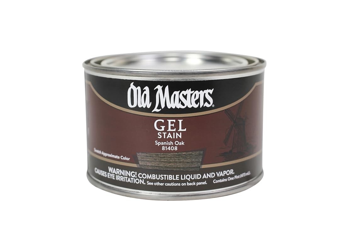 Old Masters 81408 Gel Stain 1 Pint Spanish Oak Household Wood Stain