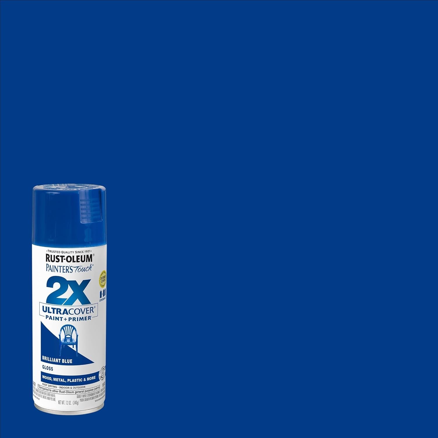 Rustoleum Brilliant Blue Gloss General Purpose Spray Paint and Primer 12 Oz best
