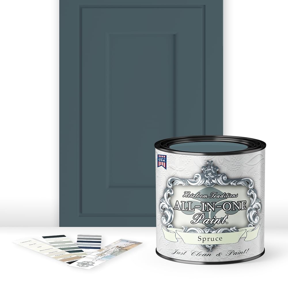 ALL-IN-ONE Paint by Heirloom Traditions, Spruce (Muted Blue Green), Quart – D…