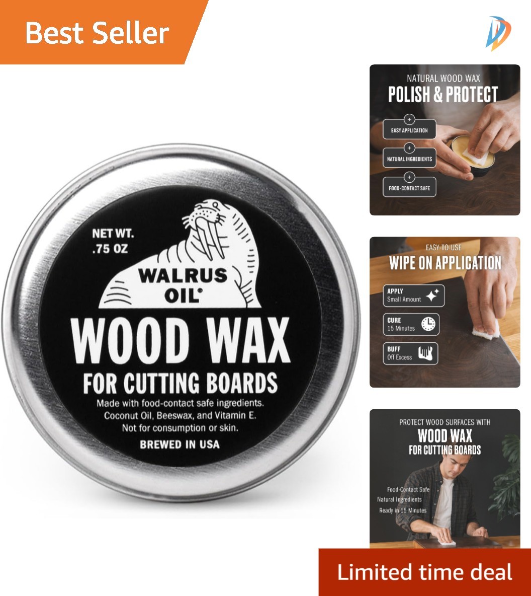 0.75 oz Cutting Board Wax – Food-Safe & Easy Application for Maintenance