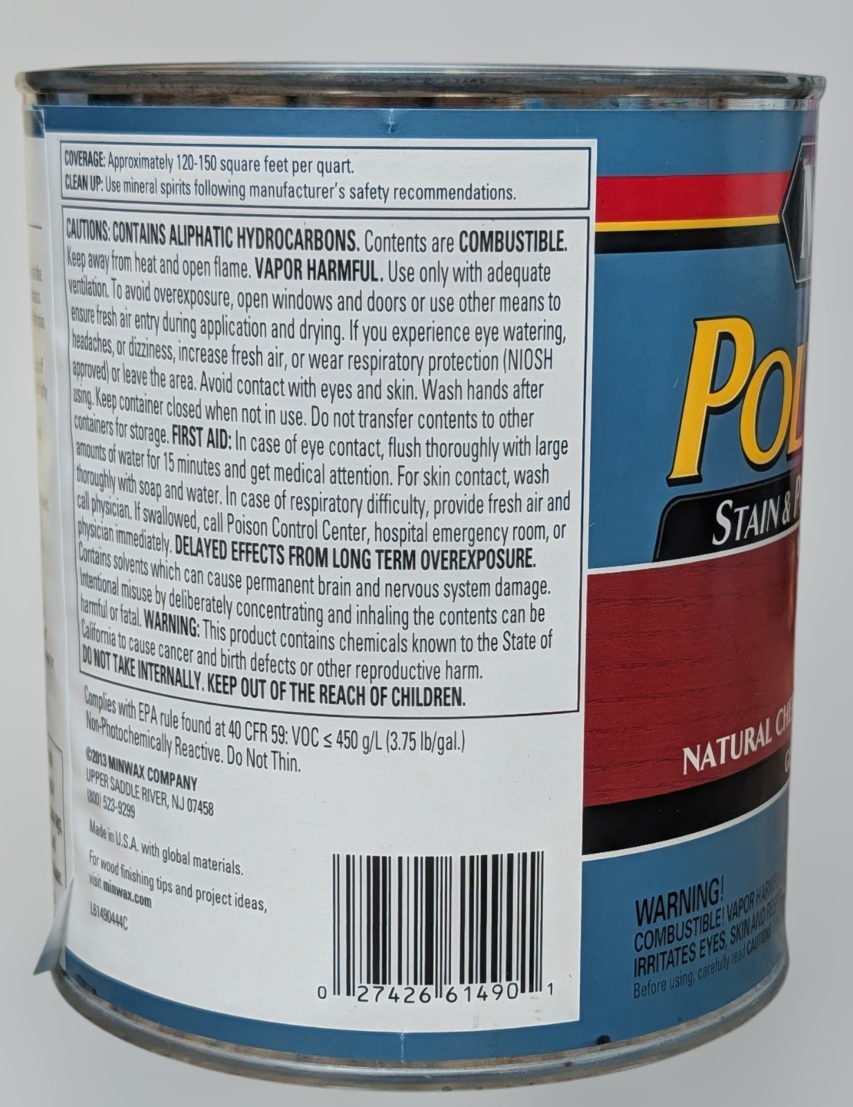 Minwax PolyShades NATRUAL CHERRY GLOSS Wood Stain + Polyurethane Finish 1 Quart
