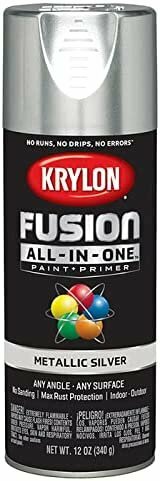 12 oz Krylon K02773007 Silver Fusion All-In-One Paint & Primer Spray Paint,…