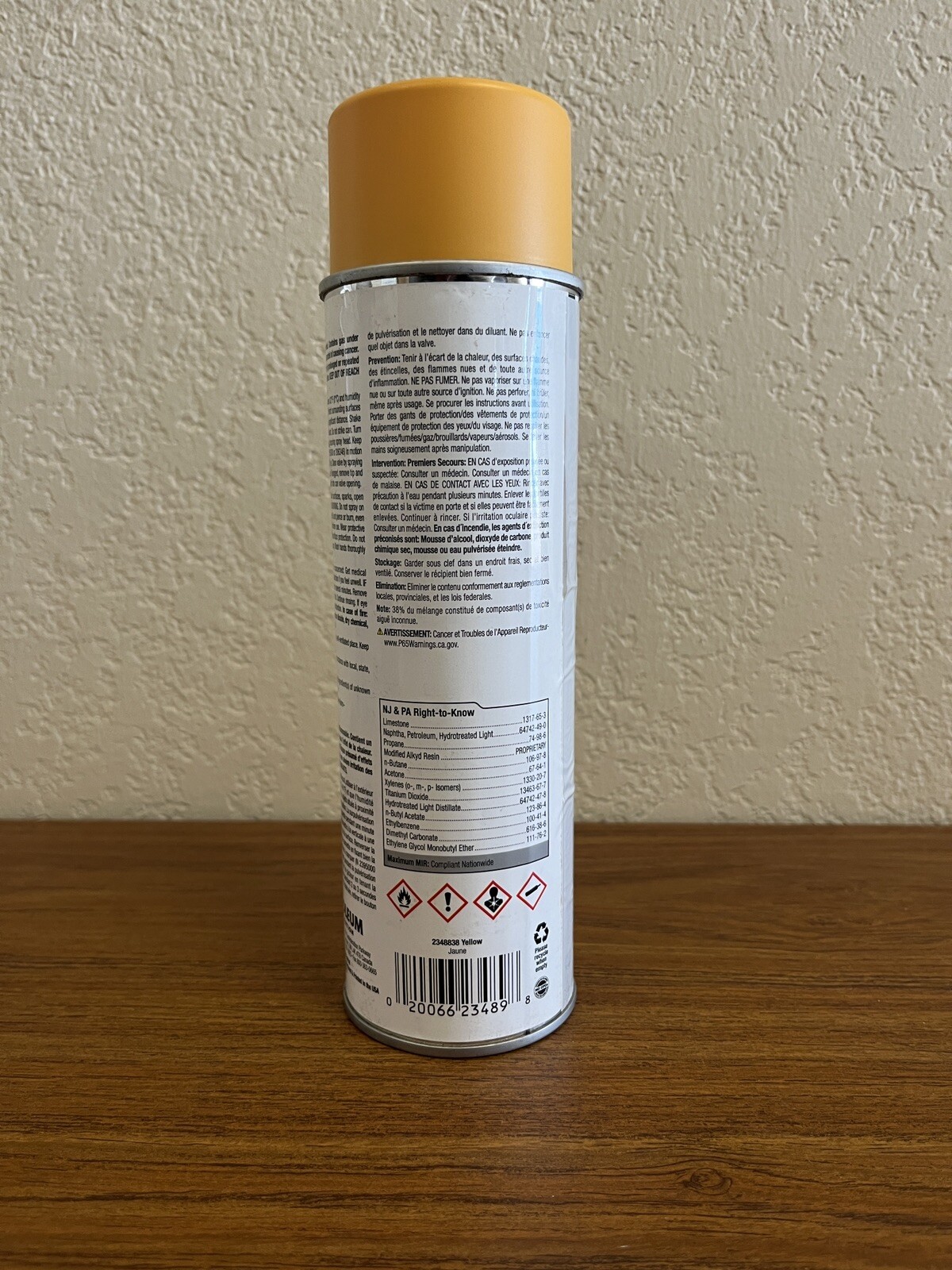 Rust-Oleum 2348838 2300 System Inverted Striping Paints 18-Oz Yellow
