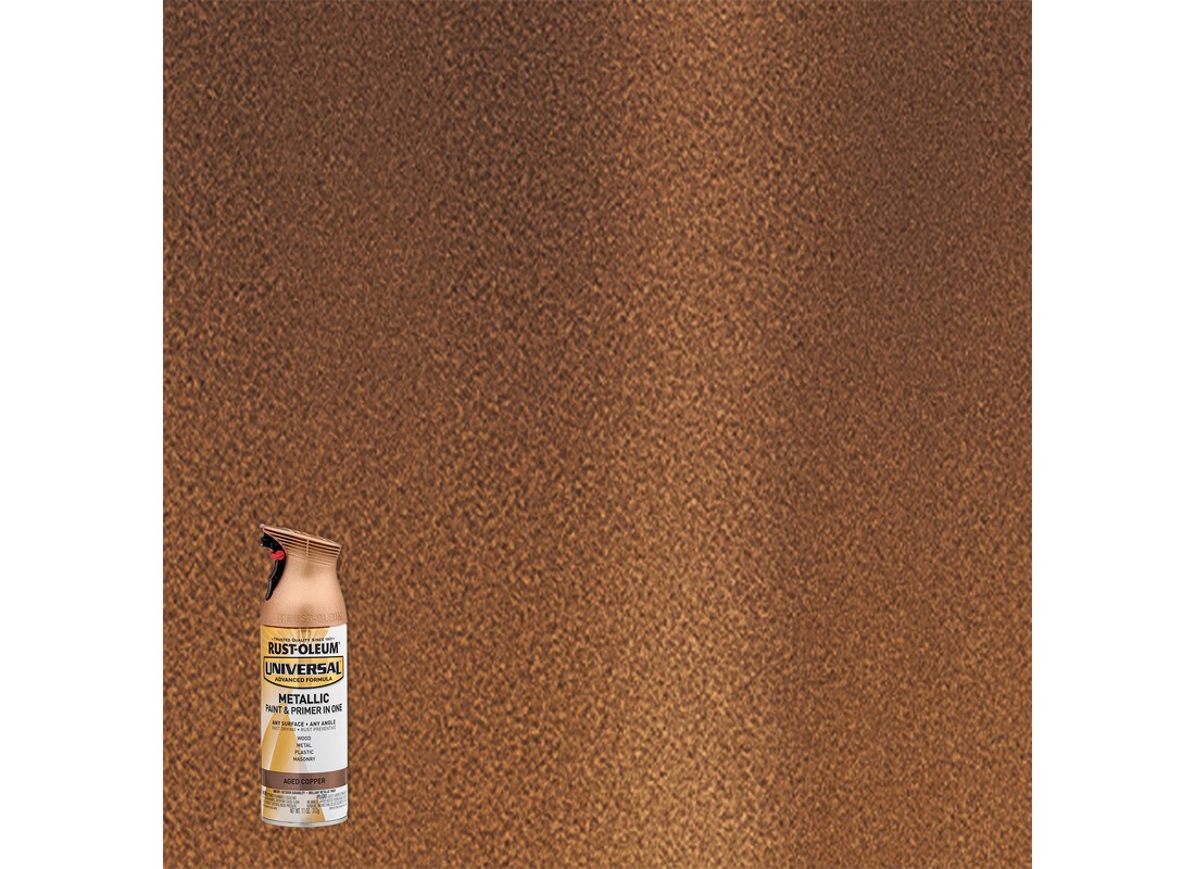 UNIVERSAL Metallic Spray Paint, Metallic, Aged Copper, 11 oz, Aerosol Can