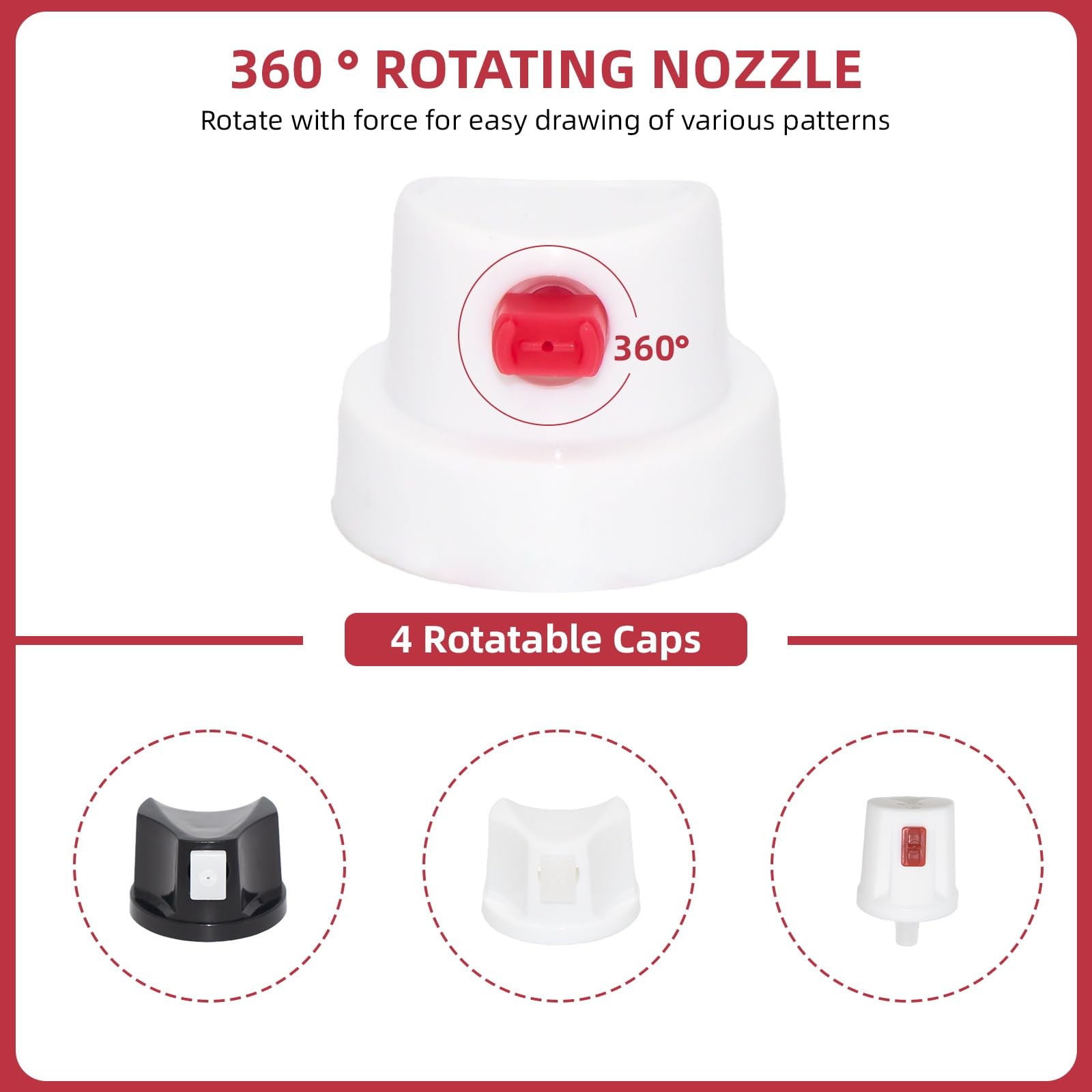 20PCS Spray Paint Caps & Nozzles Kit – Adapter Set for Male & Female Cans, Sp…