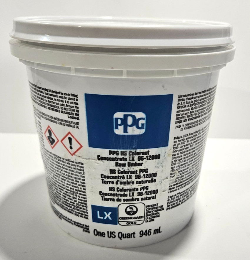 PPG HS Colorant Concentrate LX 96-12000 Raw Umber 1 Quart – New