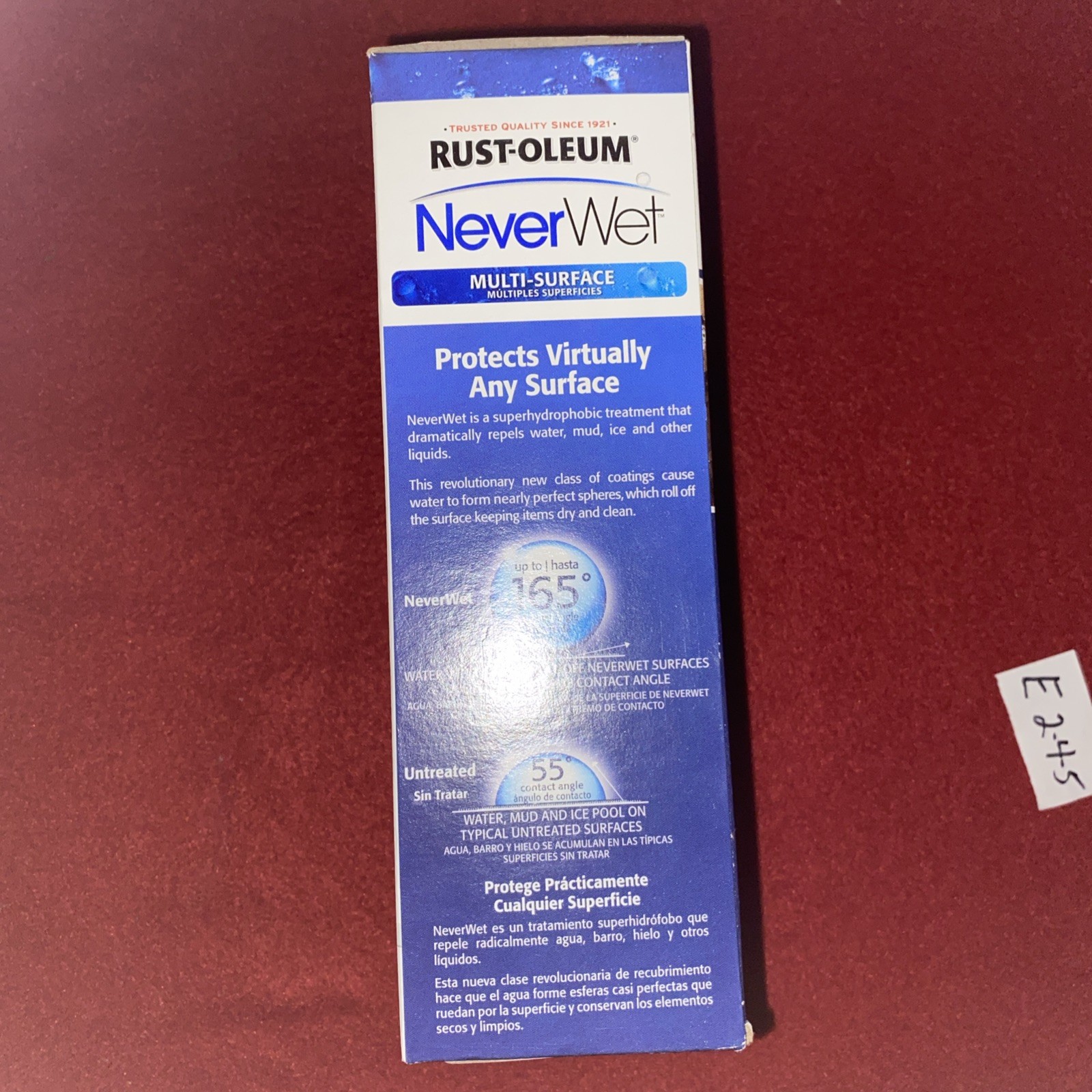 Rust-Oleum NeverWet Repelling Treatment 18 oz. Base & Top Coat Frosted Clear