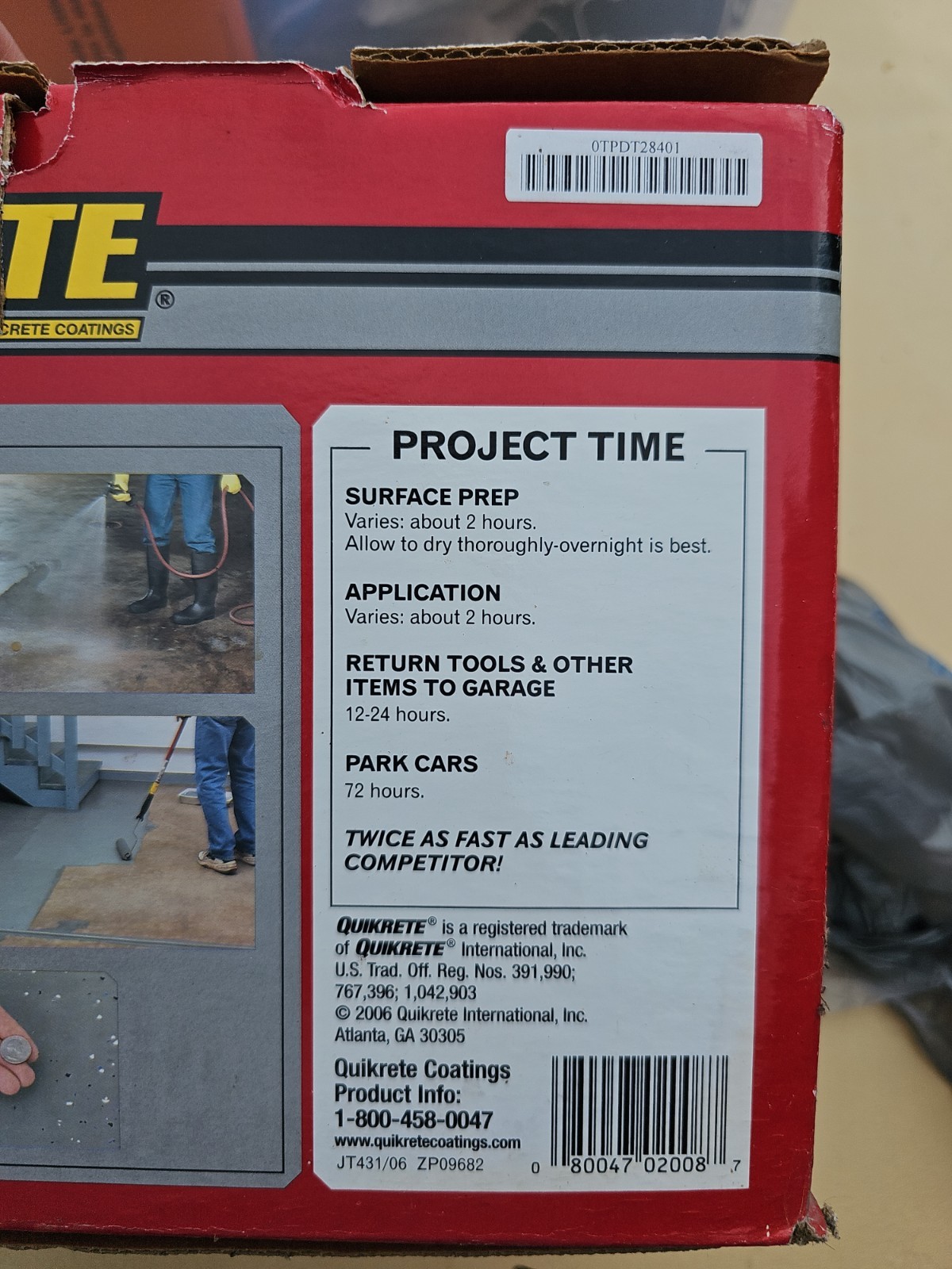 QUIKRETE Epoxy Garage Floor Coating Light Gray Color Flakes 2 Kits RAAD