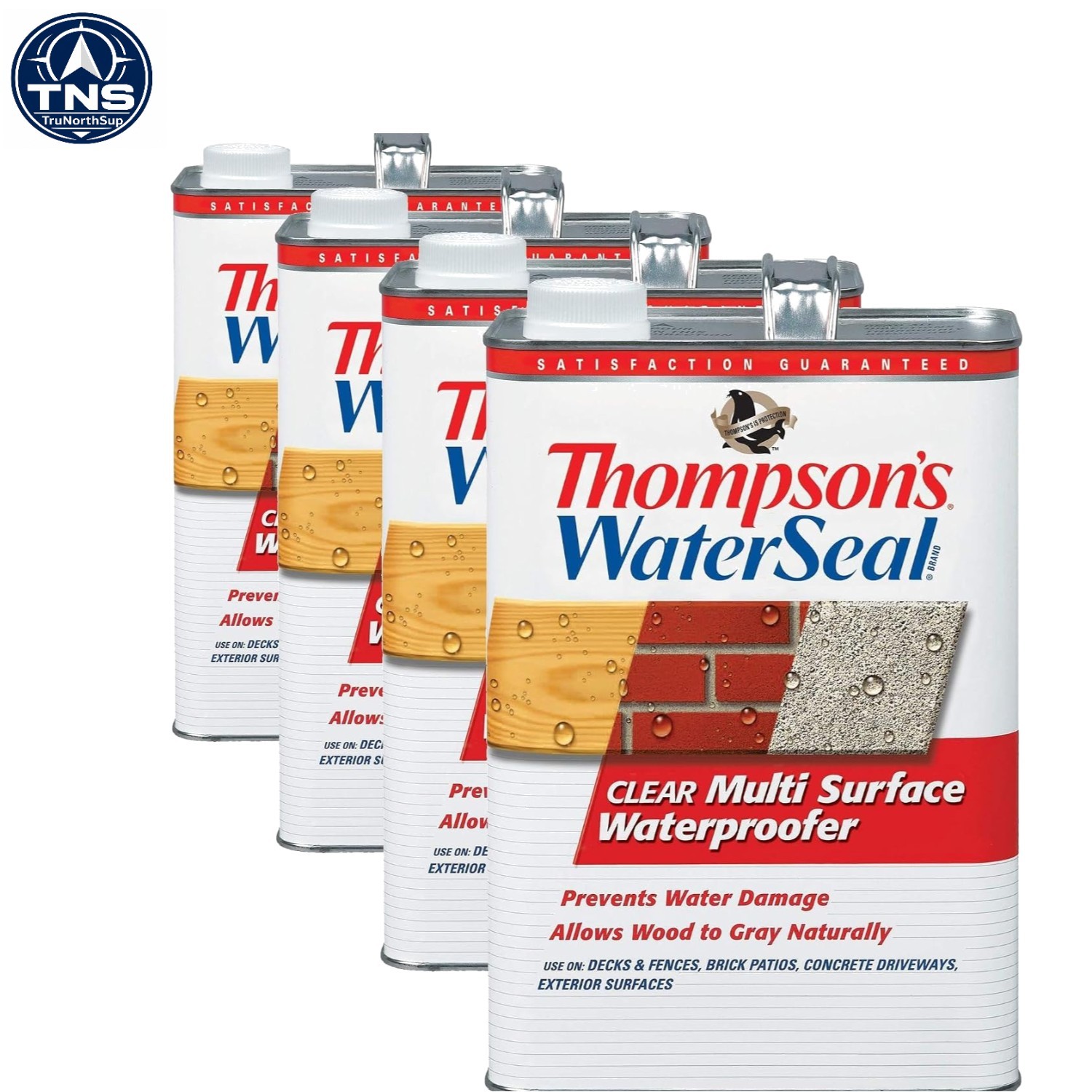 Thompson’s WaterSeal Multi-Surface Waterproofer Stain Clear 4 Gallons Exterio…