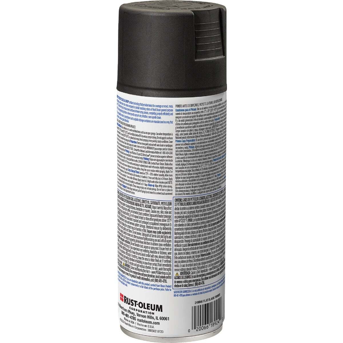 Rust-Oleum 249846 PAINTER’S Touch Spray Primer, Flat, Black, 12 oz, Aerosol Can