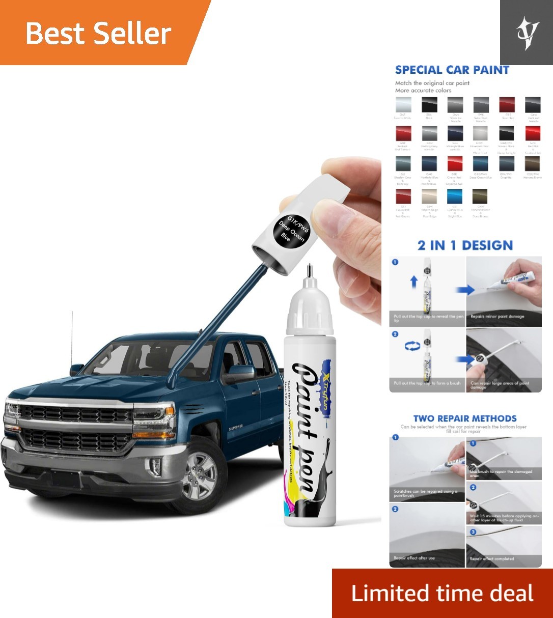 Deep Ocean Blue Chevrolet Touch Up Paint – Rust-Resistant & Waterproof