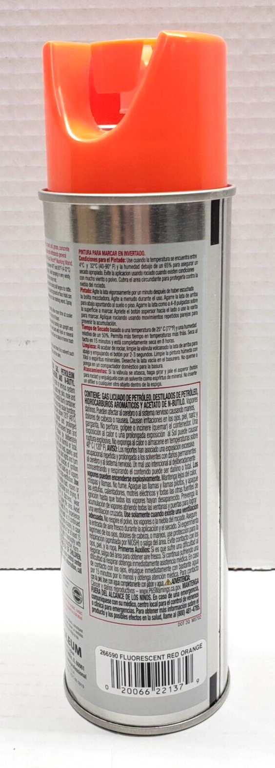 Rust-Oleum 266590 6PK Inverted Marking Paint 15oz Fluorescent Red-Orange 6Pack