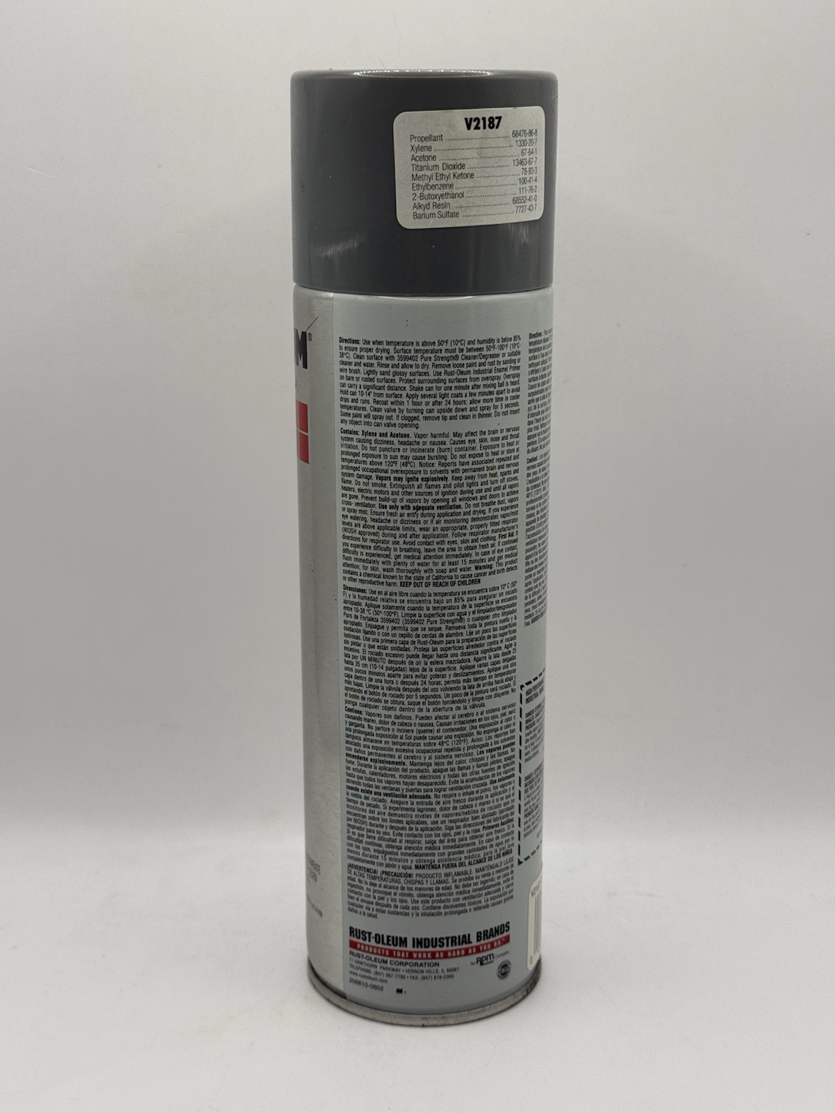Rust-Oleum V2187 Rust Preventative Spray Paint For Metal Dark Machine Gray NOS