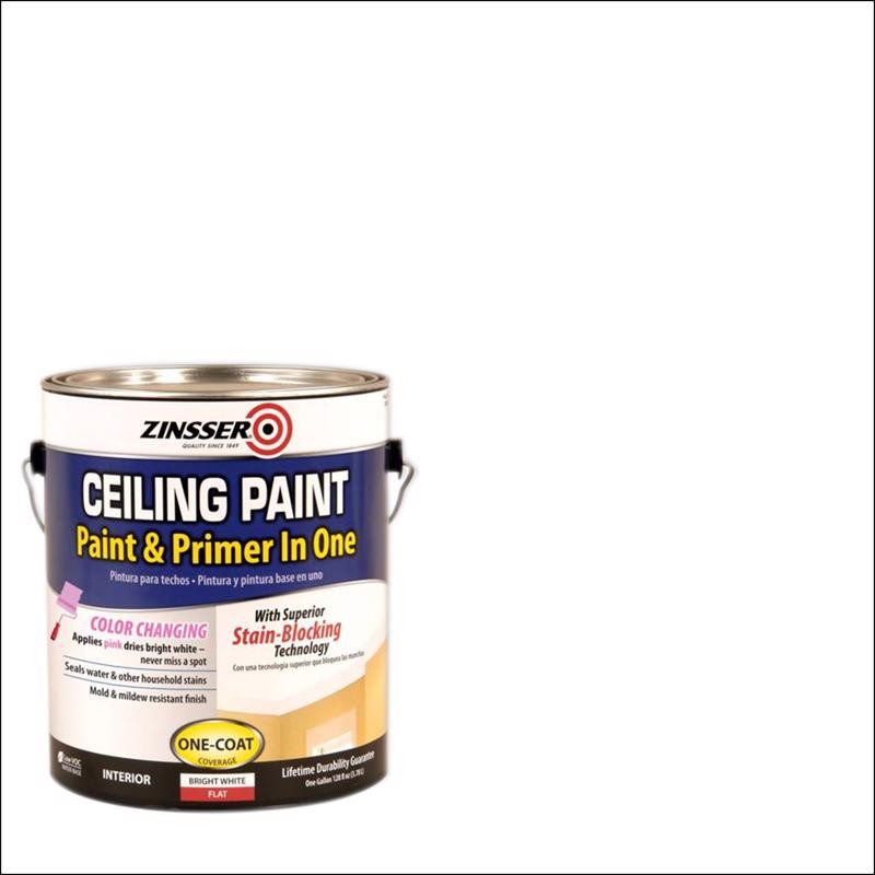 Zinsser 260967 Bright White Ceiling Paint and Primer in One 1 gal. (Pack of 2)