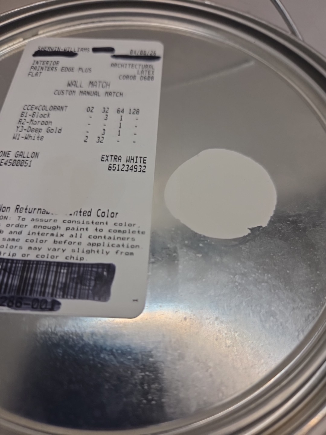 1 Gallon Sherwin Williams Painters Edge Interior Flat Color Light Gray