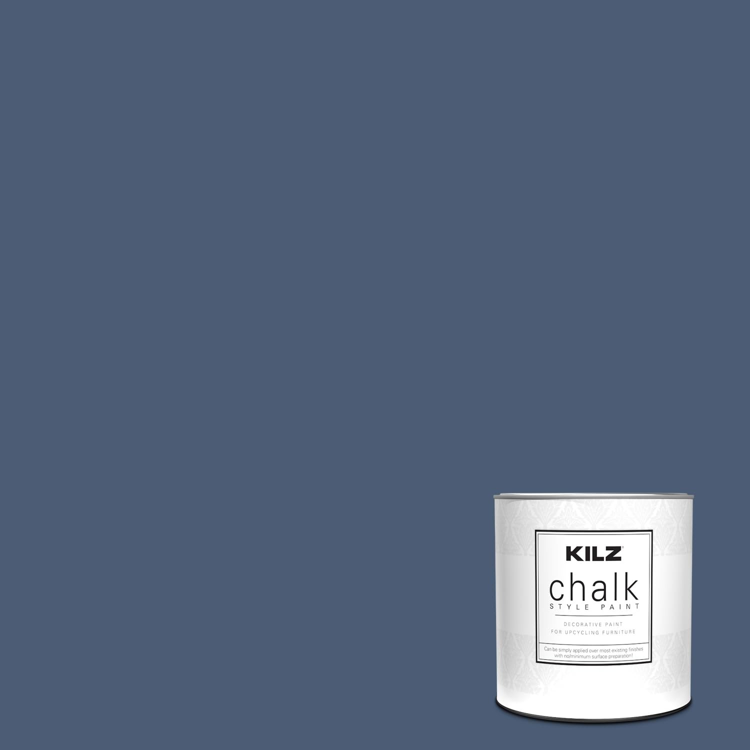 Kilz Chalk Style Paint Interior Ultra Flat Navy 1 Quart