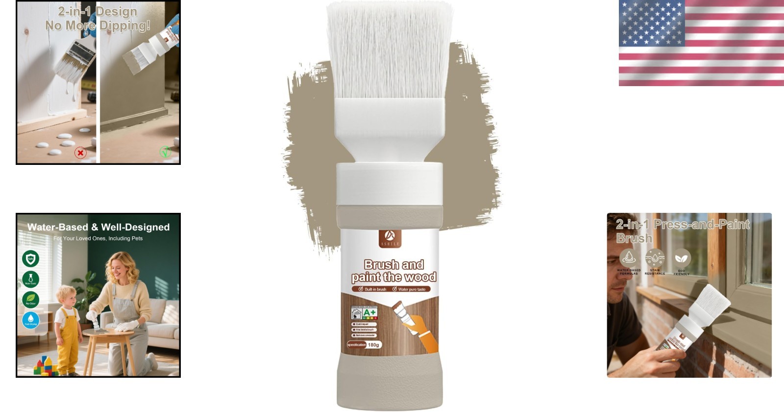 Multi-Surface Amber Touch-Up Paint – Quick Application & Gloss Finish, 6.35 oz