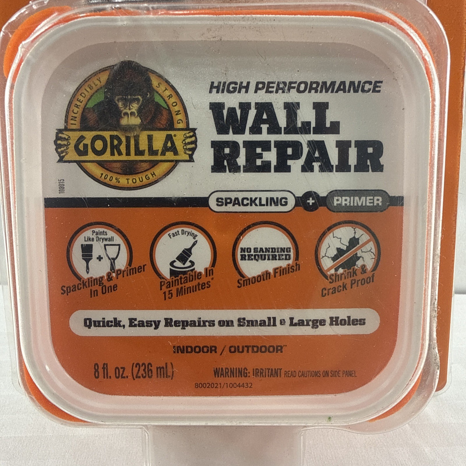 Gorilla High Performance Wall Repair Kit Spackling + Primer 109228