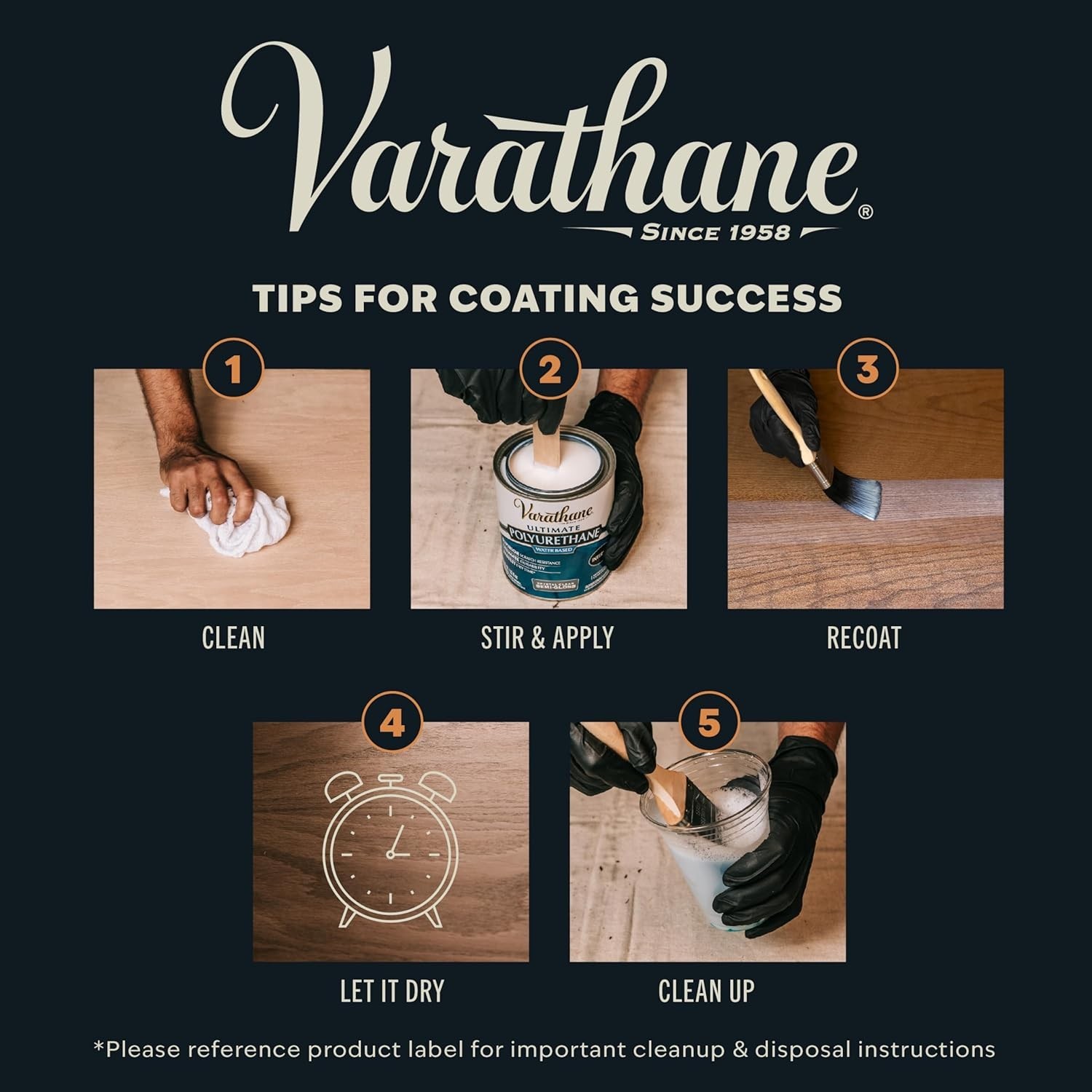 Crystal Clear Water-Based Polyurethane: Satin Interior Wood Protector (1/2 Pint)