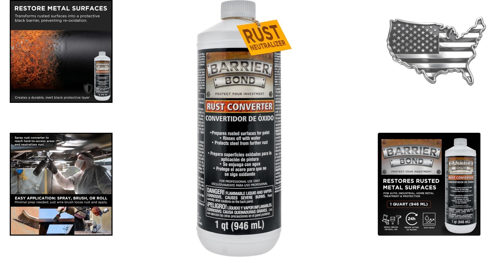 Transform Rust & Protect Metals with Barrier Bond 1-Quart Primer for Home & Auto